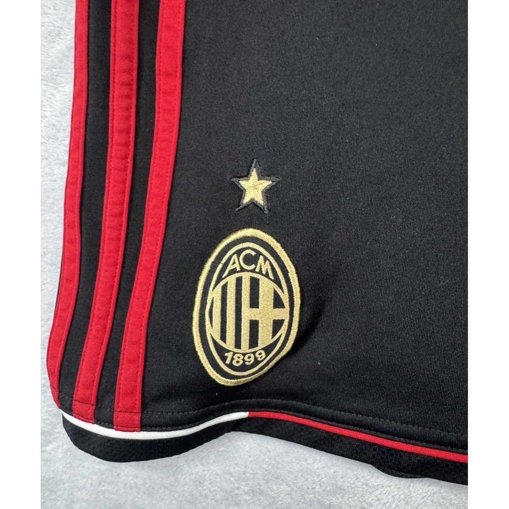 Adidas AC Milan 2012/2013 Home Soccer Football Shorts Black Men's Size L - Picture 2 of 9